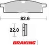 Plaquettes de frein avant BRAKING 705CM44 métal fritté