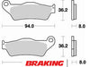 Plaquettes de frein avant BRAKING 746CM44 métal fritté