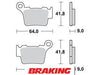 Plaquettes de frein arrière BRAKING 891CM44 métal fritté KTM/Husqvarna