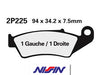 Plaquettes de frein avant NISSIN 2P-225GS semi-métallique