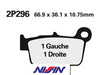 Plaquettes de frein arrière NISSIN 2P-296ST-MX métal fritté