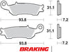 Plaquettes de frein avant BRAKING 929CM44 métal fritté Yamaha
