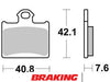 Plaquettes de frein arrière BRAKING 949CM44 métal fritté KTM/Husqvarna