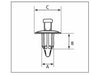 Rivets plastique M6 BOLT 10 pièces