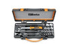 Coffret avec plateau thermoformé rigide BETA 1 cliquet avec 16 douilles 6 pans 3/8" + 5 accessoires