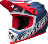Casque BELL MX-9 Mips Offset mat Metallic bleu/blanc