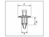 Rivets plastique M7 BOLT 10 pièces