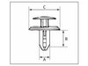 Rivets plastique M7 BOLT 10 pièces
