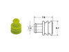 Joints silicone générique BIHR Ø1,4mm jaune
