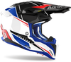 Casque Airoh Aviator 3 Push bleu/rouge 2024