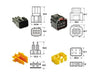 Jeu de connectiques 6 voies Série 090 FRKW BIHR type origine - 5 jeux complets