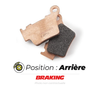 Plaquettes de frein arrière BRAKING 701CM46 métal fritté